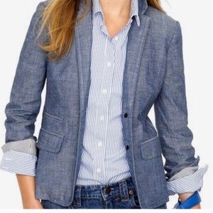 J. Crew blue cotton blazer size 0